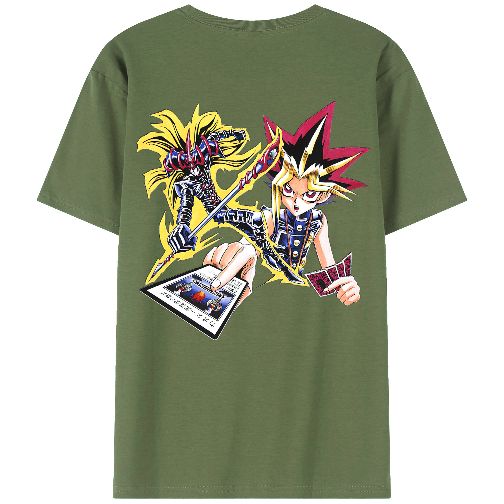 （画像用） 遊☆戯☆王 Yu-Gi-Oh! 綿100％ メンズ半袖Tシャツ（バックプリント） 通気性